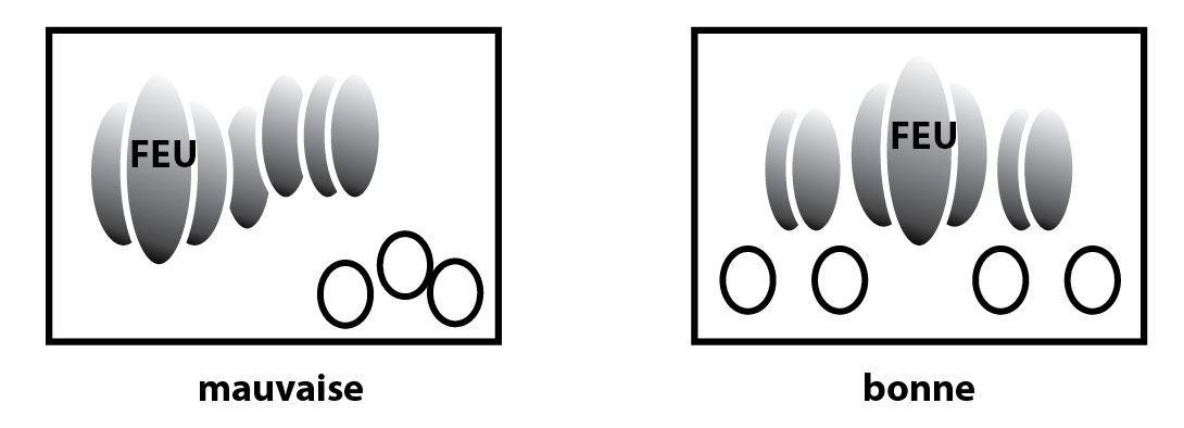 disposition des patates pendant la cuisson