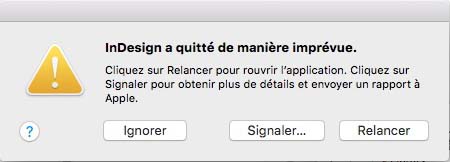 Adobe, message erreur