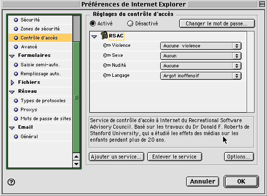 Préferences Explorer