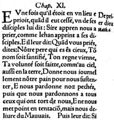 Notre Père - Castellion